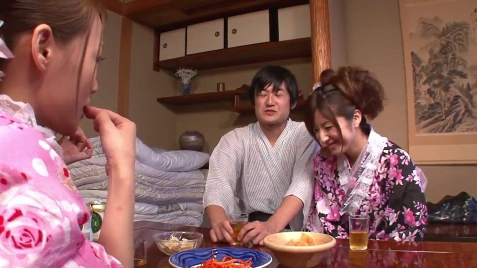 Japanese guy bonks the sister of his wife while she´s in sofa next door, full uncensored JAV clip